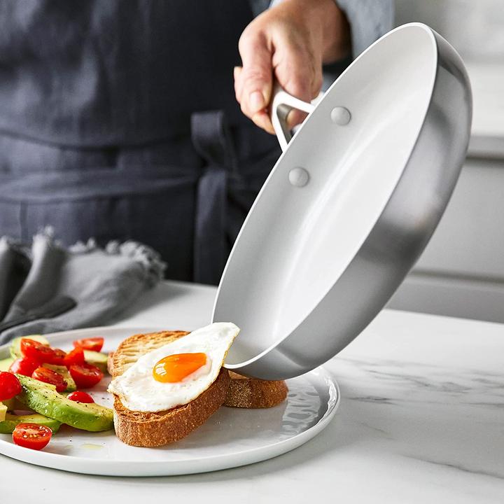 Image du produit Greenpan Poêle à frire, 28cm, acier inoxydable (28 cm, Poêle à frire, Céramique)
