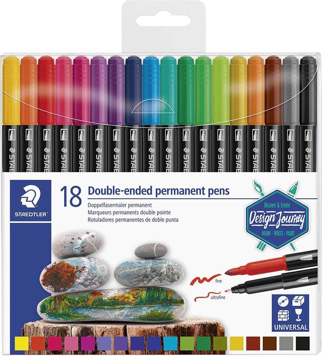 Staedtler Stylos en fibre (Multicolore, 18 x)
