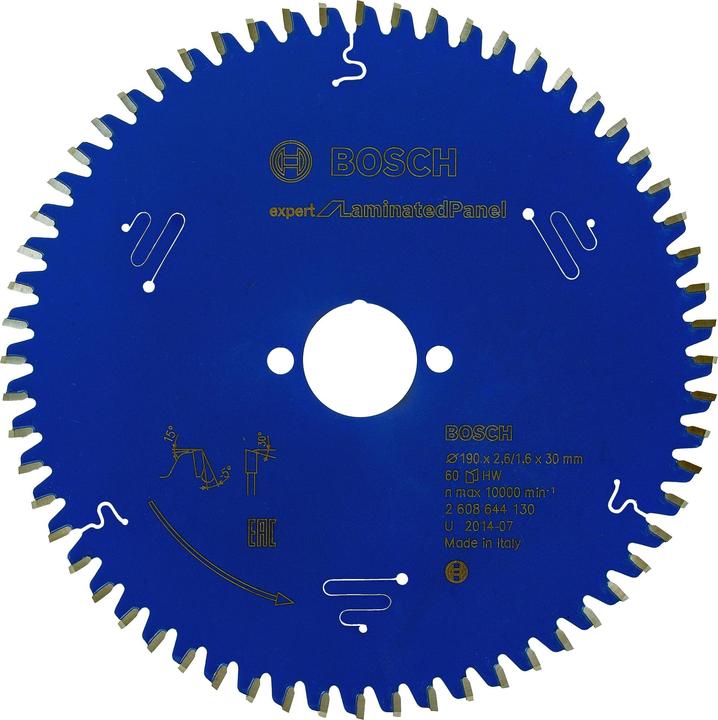Bosch Professional Zubehör Lama circolare Expert per pannelli laminati, 190 x 30 x 2,6 mm, 60