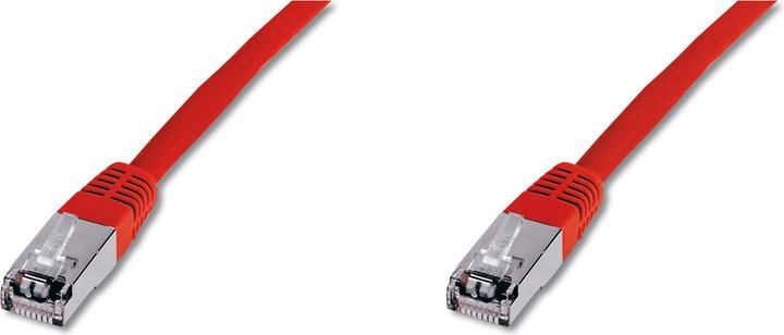 Actual product image Digitus CAT 5e SF-UTP patch cable Cu PVC AWG 26/7 length 10 m color red (SF/UTP, CAT5e, 10 m)