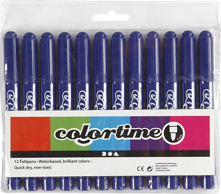 Immagine prodotto Creativ Company Penne Jumbo Donkerblauw, 12pcs. (Blu scuro, 5 mm, 12 x)