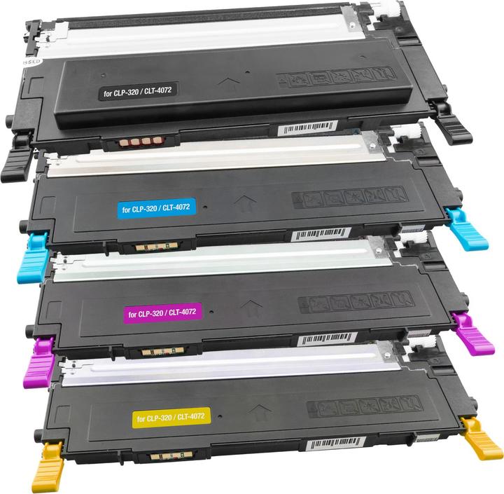 Produktbild Plutoos Samsung CLT-4072S CLP-320 Toner XXL kompatibel, 4er Farbset