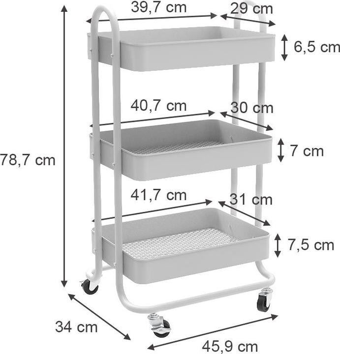 Actual product image Vicco Tron (46 x 34 x 79 cm)