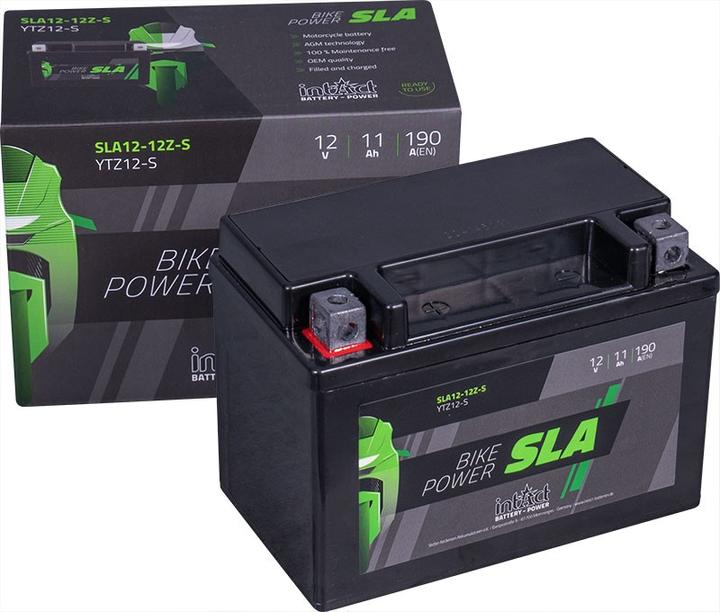 Produktbild Intact SLA12-12Z-S Bike-Power SLA 11Ah Motorradbatterie (DIN 51120) YTZ12S, YTZ12-S (12 V, 11 Ah, 190 A)