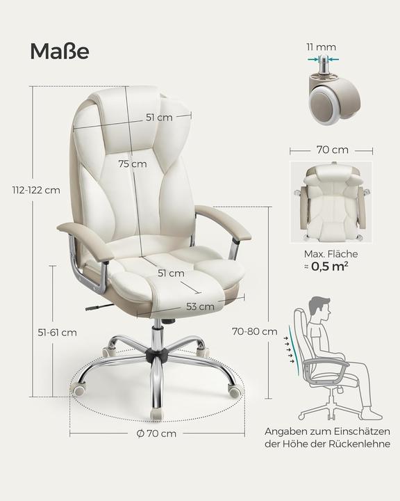 Actual product image Songmics Ergonomischer Chefsessel