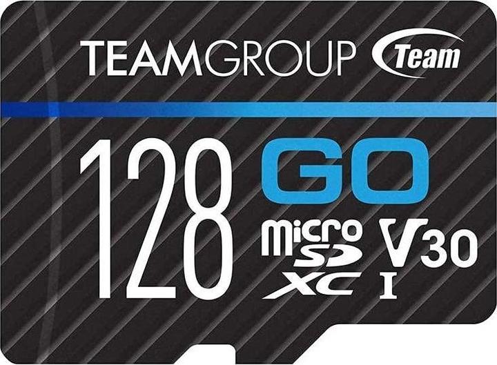 Produktbild Team Group Card TeamGroup Go Micro SDXC 128 GB Class 10 UHS-I / U3 V30 (TGUSDX128GU303) (128 GB, microSDXC, U3, UHS-I)