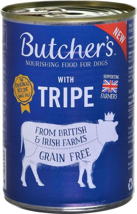 Produktbild Butcher's Original Kutteln Mix Pansenpastete - Nassfutter für Hunde - 400g (Senior, 1 Stk., 400 g)