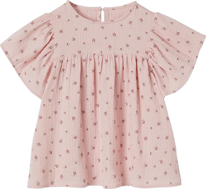 Produktbild Vertbaudet Mädchen Bluse mit Schmetterlingsärmeln, Bio-Baumwolle (146)