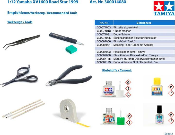 Actual product image Tamiya 1:12 Yamaha XV1600 Road Star 1999