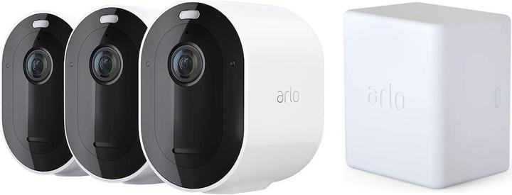 Arlo Pro 4 Spotlight, 3 cameras kit white with Rechargeable Battery