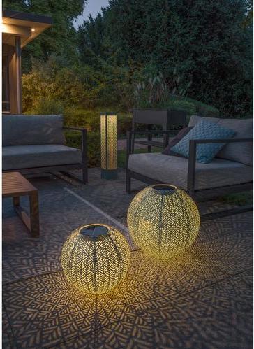Produktbild STT Windlicht Solar Antic Ball Sofia, Ø 30 cm, Aqua