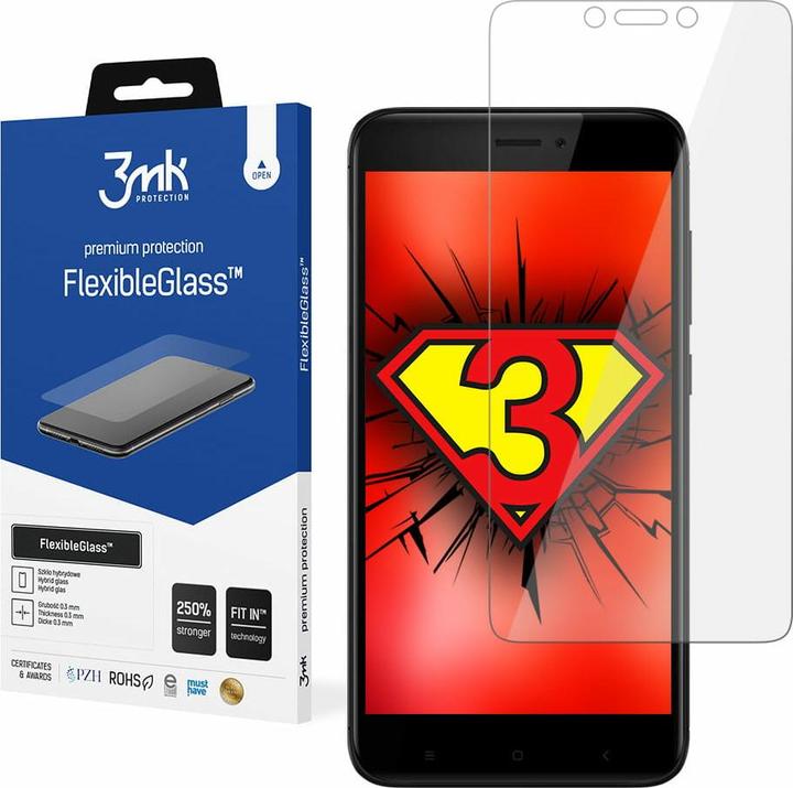 Produktbild 3MK Glass FlexibleGlass, Rock wie Xiaomi Redmi 4x (3M000163) (1 Stück, Xiaomi Redmi 4X)