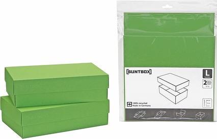 Buntbox 71-1 - Cardboard box set 2-piece, size L, apple (Gift box, 1 x)