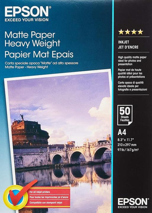 Image du produit Epson Papier mat poids lourd (167 g/m², A4, 50 x)