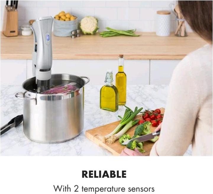 Actual product image Klarstein Quickstick Sous Vide Cooker Silver