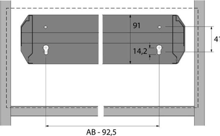 Productafbeelding Hettich Hangmappenframe voor kastwanden (1 Pcs.)