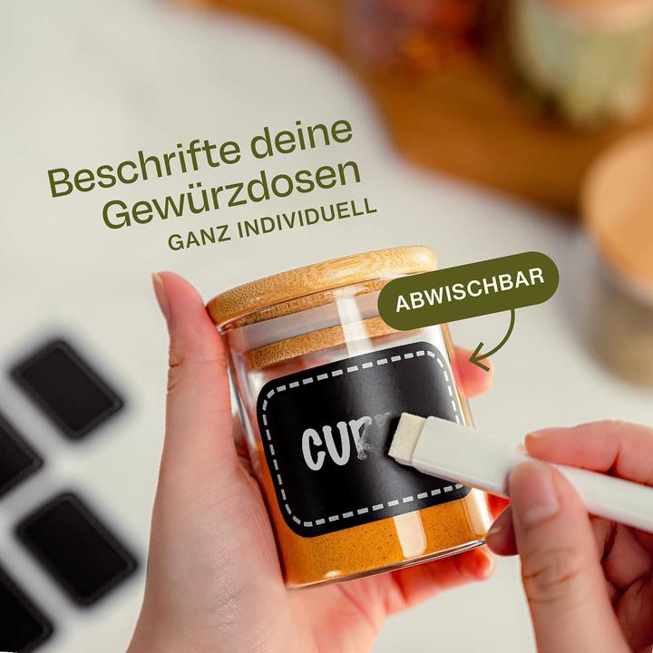 Actual product image Praknu 20er Gewürzgläser-Set, spülmaschinenfest und luftdicht (2.40 l)