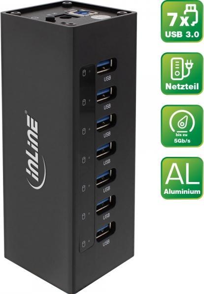 Immagine prodotto InLine Hub USB 3.0 (USB-B, 7 Porti)