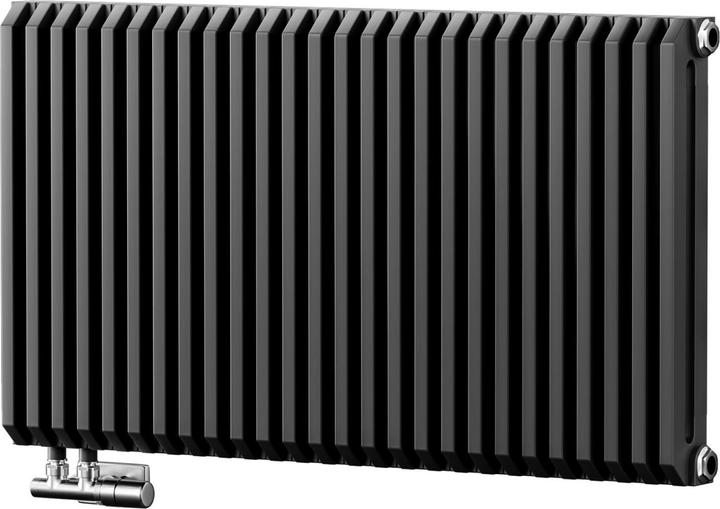 Emke Radiator, Double Layers D-shape Flat Radiator side Connection 1383W 60x84cm Anthracite (1383 W)