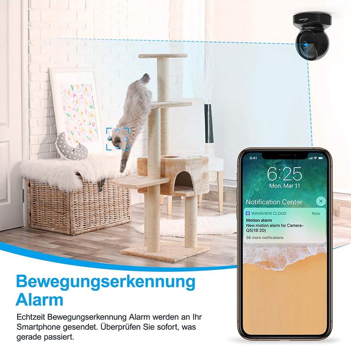 Actual product image Wansview Indoor IP Camera 1080P (Black)