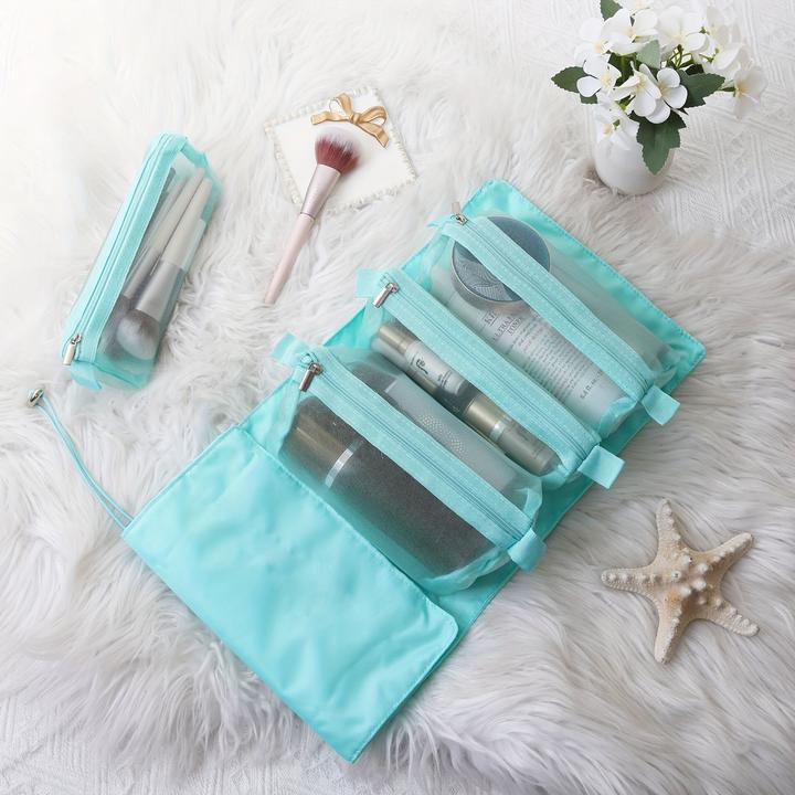 Only-Bags.Store Abnehmbare vier in einem Make-up Tasche Portable Travel, grosse Kapazität Kosmetik Lagerung Waschen