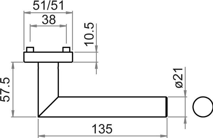Produktbild Griffwerk Drückergarnituren Lucia Square (Türgriff)