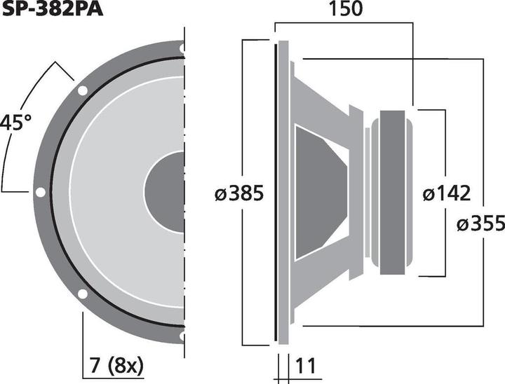 Produktbild Monacor Basslautsprecher (1 Stk.)