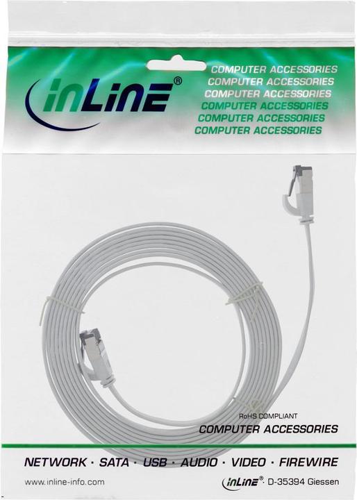 Immagine prodotto InLine Cavo patch piatto (U/FTP, CAT6a, 0.25 m)