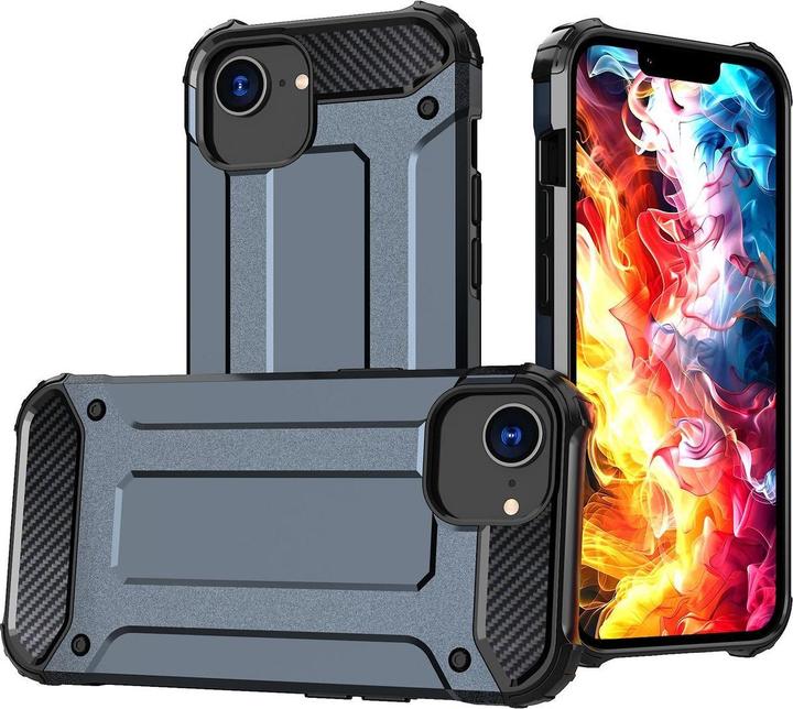 Image du produit Hurtel Hybrid Armor Case für iPhone 16e - Blau (Apple iPhone 16e)