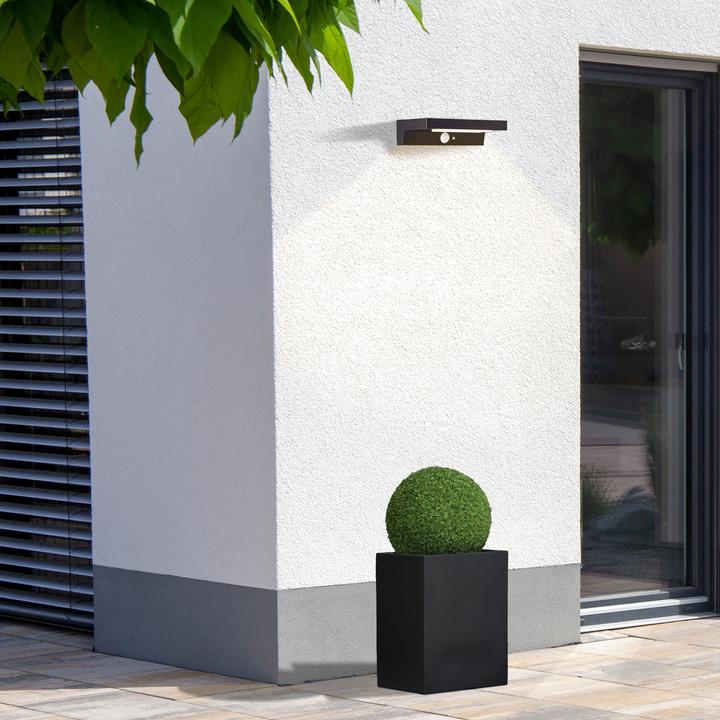 Produktbild Brilliant Barker G40415/06 Solar-Aussenwandleuchte mit Bewegungsmelder 3 W Warm (430 lm, IP44)