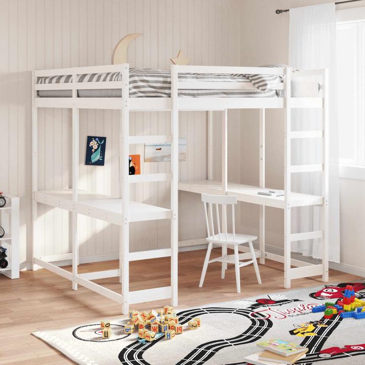 Actual product image VidaXL Loft bed with desk & ladder (160 x 200 cm)