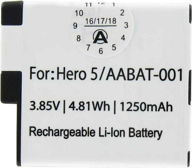 Immagine prodotto AccuCell Batteria e doppio caricatore adatti per GoPro Hero5, Hero 5 Black, AABAT-001