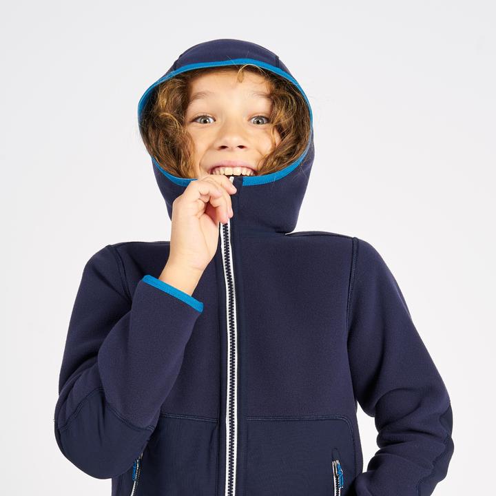 Immagine prodotto Tribord Giacca in pile vela bambini calda reversibile 500 blu navy/blu (110)