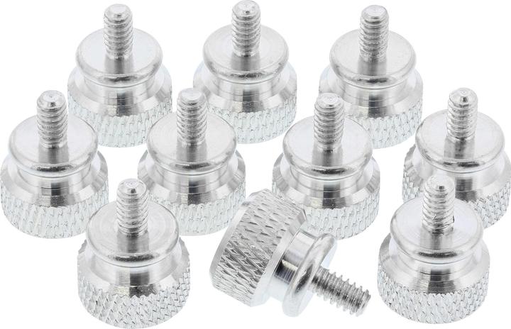 Immagine prodotto Aquatuning Viti a testa zigrinata alloggiamento argento Bigpack (10 pezzi)