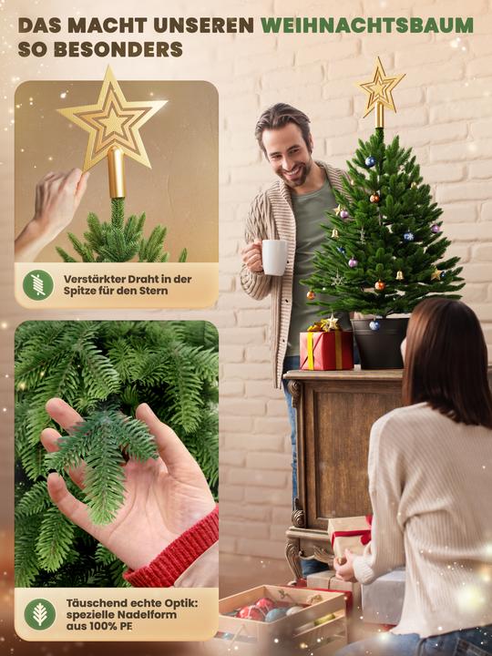 Produktbild Artitree Weihnachtsbaum 80 cm im Topf mit integrierter Lichterkette (80 cm)