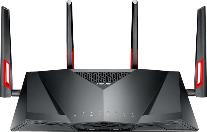 Actual product image ASUS DSL-AC88U wireless router Gigabit Ethernet Dual-band ( / ) Black