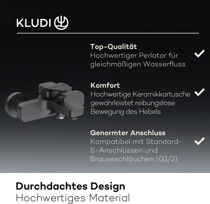 Produktbild Kludi X3 Wannenarmatur Aufputz, Wannenfüll- und Brause-Einhandmischer