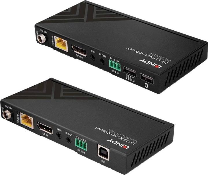 Actual product image Lindy 150m Cat.6 Displayport &USB KVM HDBaseT Ext IR/RS232