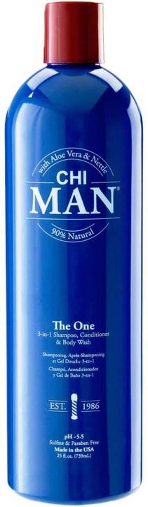 CHI MAN 3-en-1 Shampooing, revitalisant, lavage corporel 739 (739 ml, Shampoing liquide)