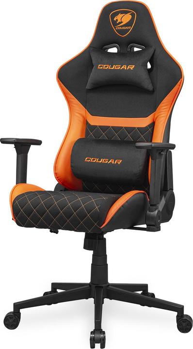 Actual product image Cougar Armor One V2 F gaming chair, PVC/fabric, black/orange