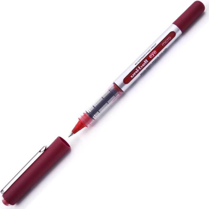 Actual product image Uni-ball Eye Micro (Transparent, Red, 12 x)