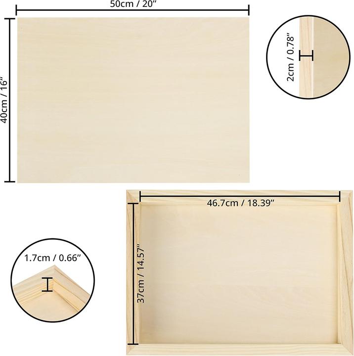 Produktbild Belle Vous 4er-Set Leinwand-Platten (40x50 cm)