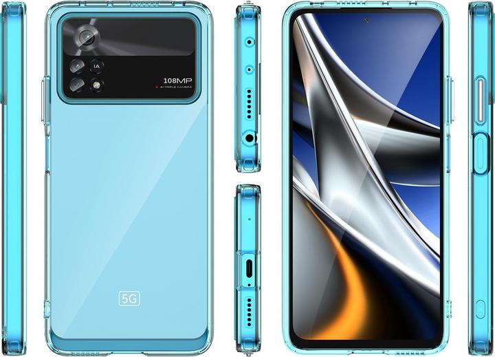 Actual product image Hurtel Outer Space Case for Xiaomi Poco X4 Pro 5G cover with a flexible frame blue (Xiaomi Poco X4 Pro 5G)