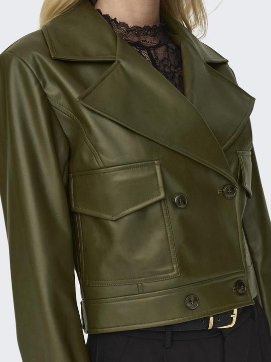 Actual product image Only Fly-Away collar jacket Faux leather jacket (L)