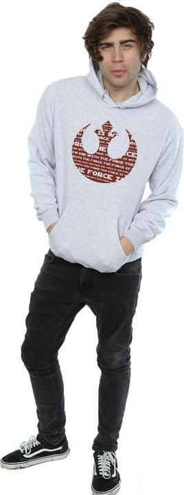 Immagine prodotto Star Wars Rogue One I'm One With The Force Alliance Emblem Red Felpa con Cappuccio Uomo (3XL)