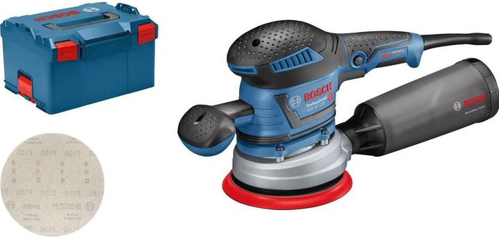 Produktbild Bosch Professional Exzenterschleifer GEX 40-150 mit 1 x Schleifblatt M480 und L-BOXX (Exzenterschleifer, 400 W)