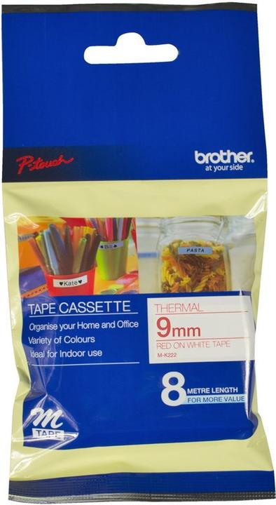 Actual product image Brother M-K222bz (0.90 cm, White, Red)