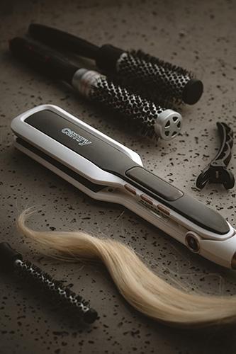 Produktbild ADL Camry CR 2316 hair styling tool Straightening iron Steam Black,White (Dampfglätteisen)