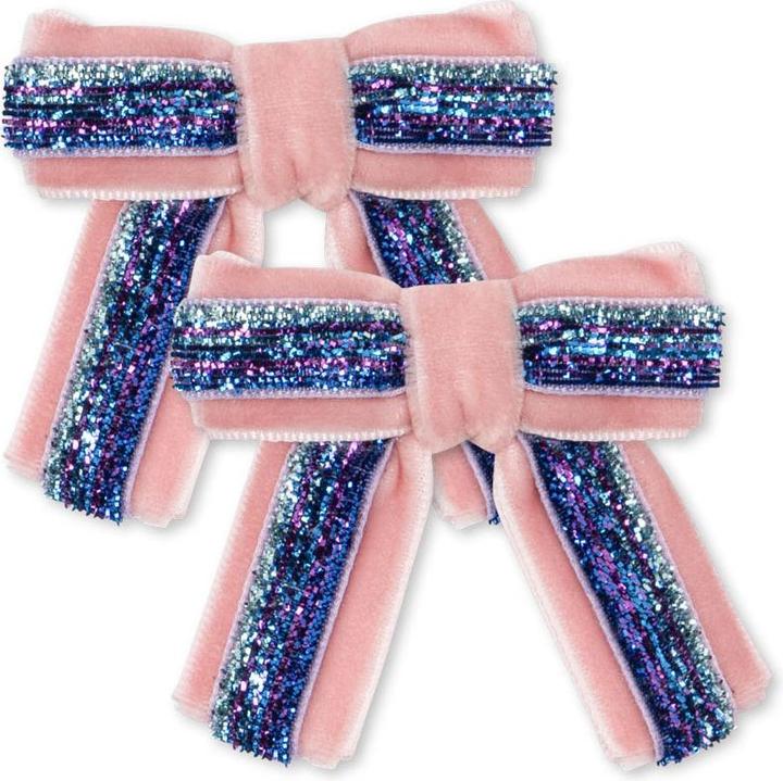 Actual product image Konges Slojd 2Pack Velvet Bow hair clips Mellow (Emblazonments)
