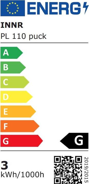 Energy Label Innr Puck Light Extension (GU10, 3 W, 165 lm, 1 x, G)